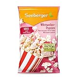 Seeberger Mikrowellen-Popcorn süß 25er Pack: Popcorn-Mais fertig zubereitet - ohne Palmöl - für besondere Genussmomente, vegan (25 x 90 g)